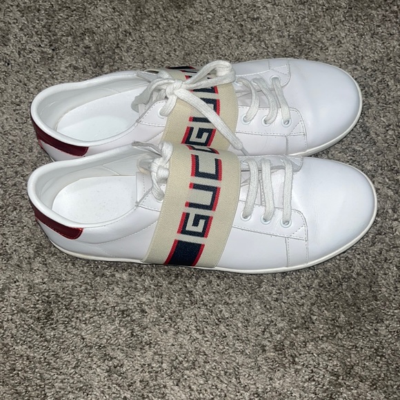 Gucci Striped leather sneaker - Picture 3 of 4
